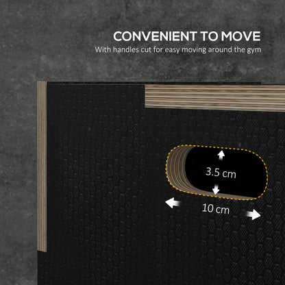 41/51/61cm Plyometric Jump Box, Wooden Plyo Box for Home Gym
