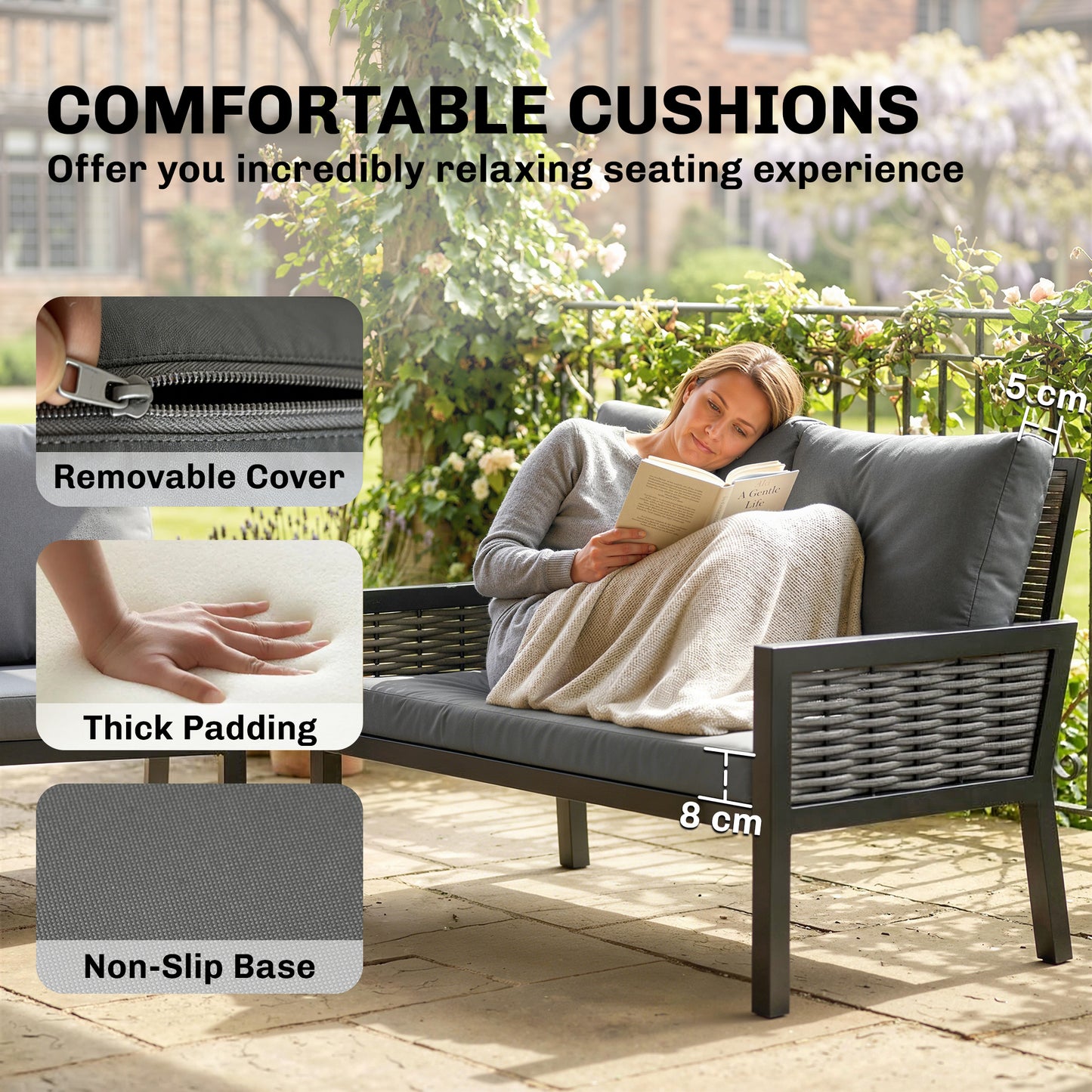 Rattan Garden Furniture Set, Outdoor Furniture Conversation Set