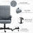 High-Back Home Office Chair, Linen Swivel Computer Chair with Adjustable Height and Tilt Function for Living Room, Bedroom, Study, Grey