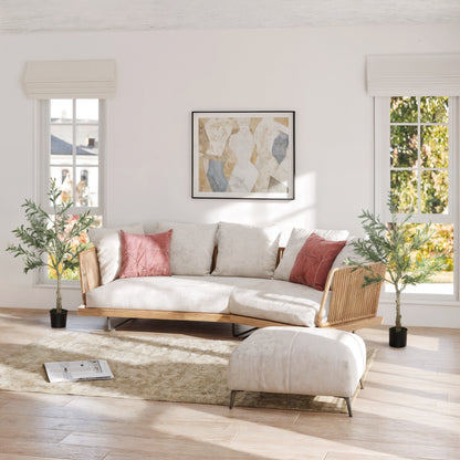 2 Pack Indoor Artificial Plants, Faux Potted Silk Olive Trees, 120cm