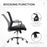 Mesh Office Chair Desk Chair w/ Swivel Seat Adjustable Height Black