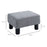 Linen Fabric Footstool Ottoman Cube with 4 Plastic Legs