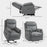 Power Lift Chair Electric Riser Recliner with Remote Control, Grey