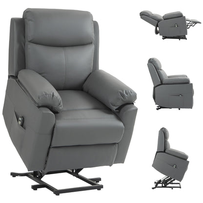 Power Lift Chair Electric Riser Armchair with Remote Control, Grey