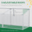 Outdoor Greenhouse Polycarbonate Grow House Flower Vegetable Plants Raised Bed Garden Aluminium Cold Frame 180 x 51 x 51 cm