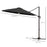 3(m) LED Cantilever Parasol Outdoor Sun Umbrella w/ Base Solar Lights Grey