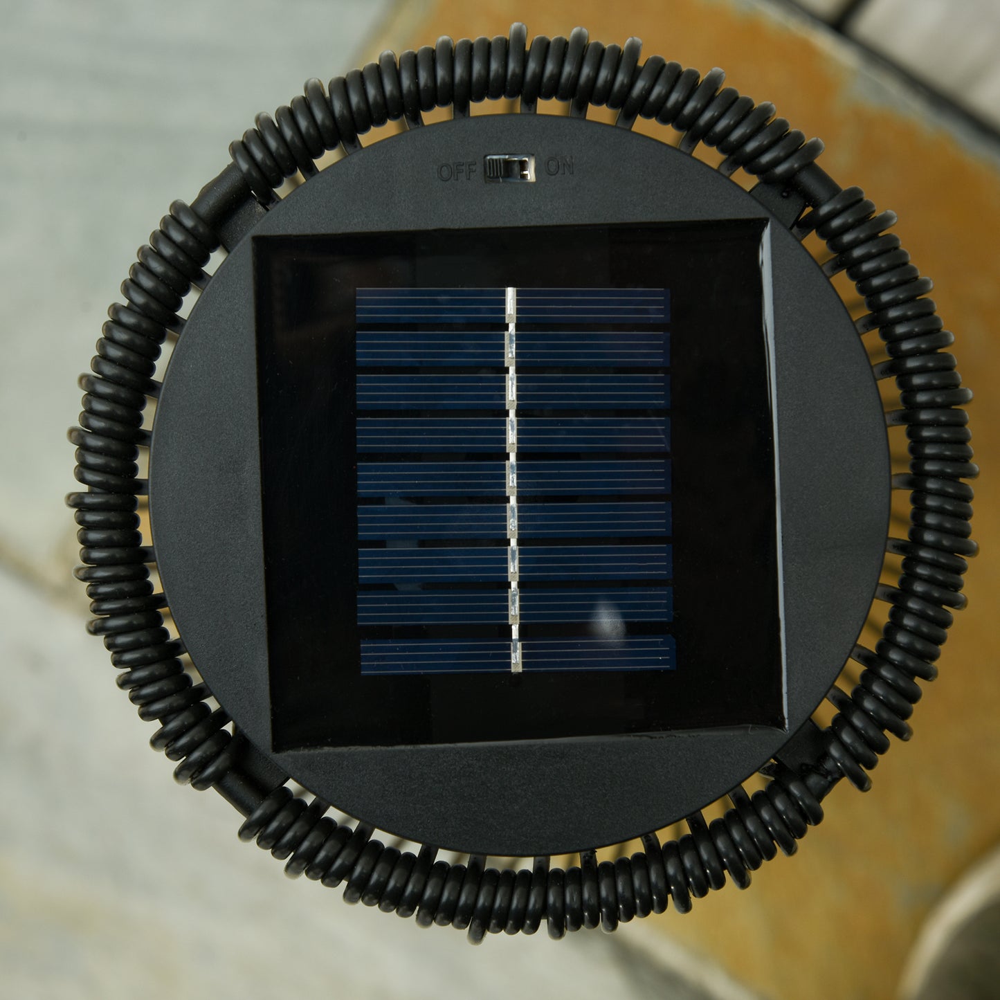 Garden Solar Powered Lights Woven Wicker Lantern Auto On/Off Black