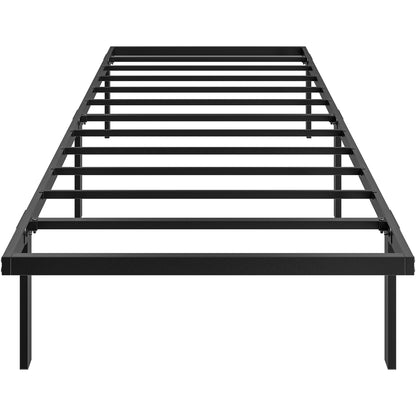 3ft Single Bed Frame with Underbed Storage, 35.5 cm Height, Metal Platform Bed Frame with Steel Slat Support, Noise-Free, No Box Spring Needed, Easy Assembly, Black