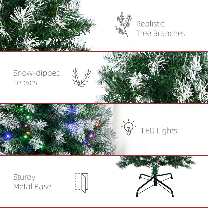 5FT Prelit Artificial Xmas Tree Holiday Décor w/ 250 Colourful LED Light