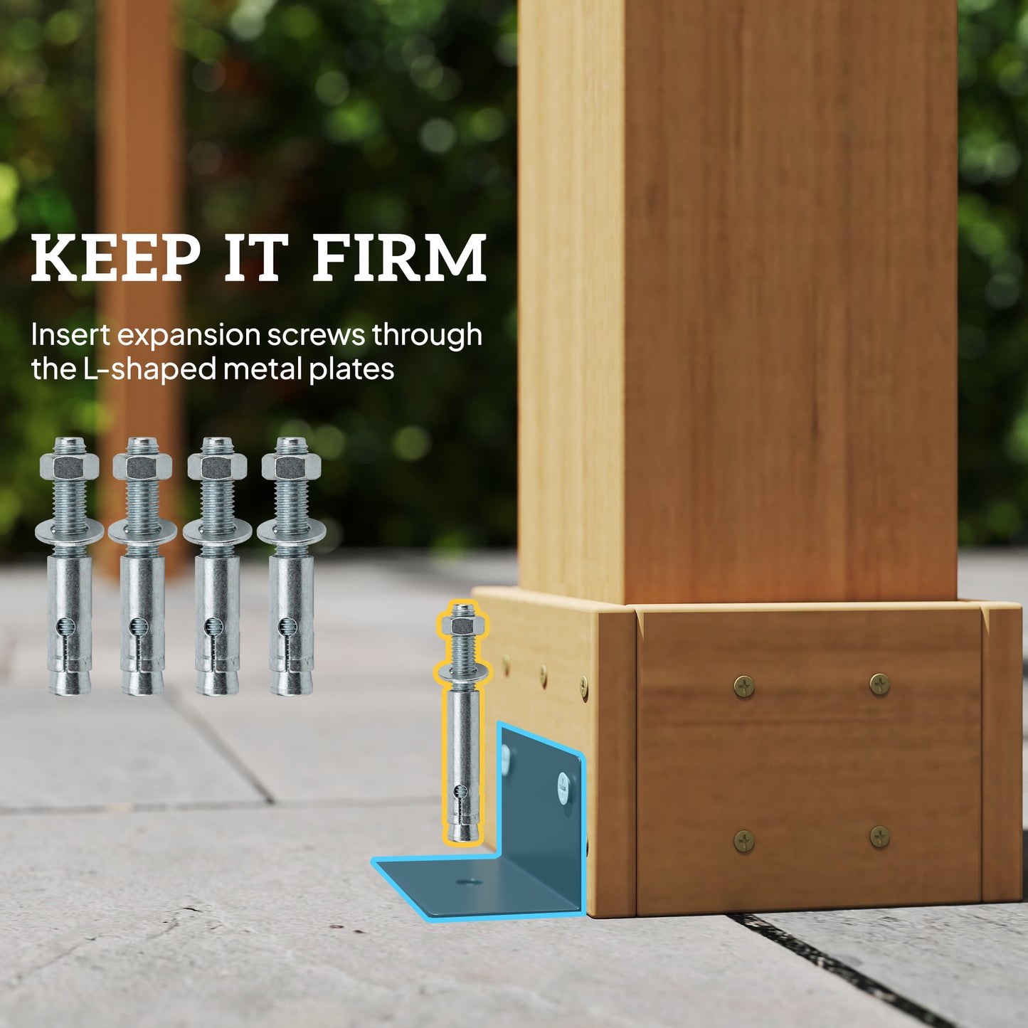 3.6 x 3.6m Graden Pergola Kit, Wooden Grape Trellis, Dark Brown