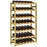 Free Standing Wooden Wine Rack 42 Bottles Holders, Natural