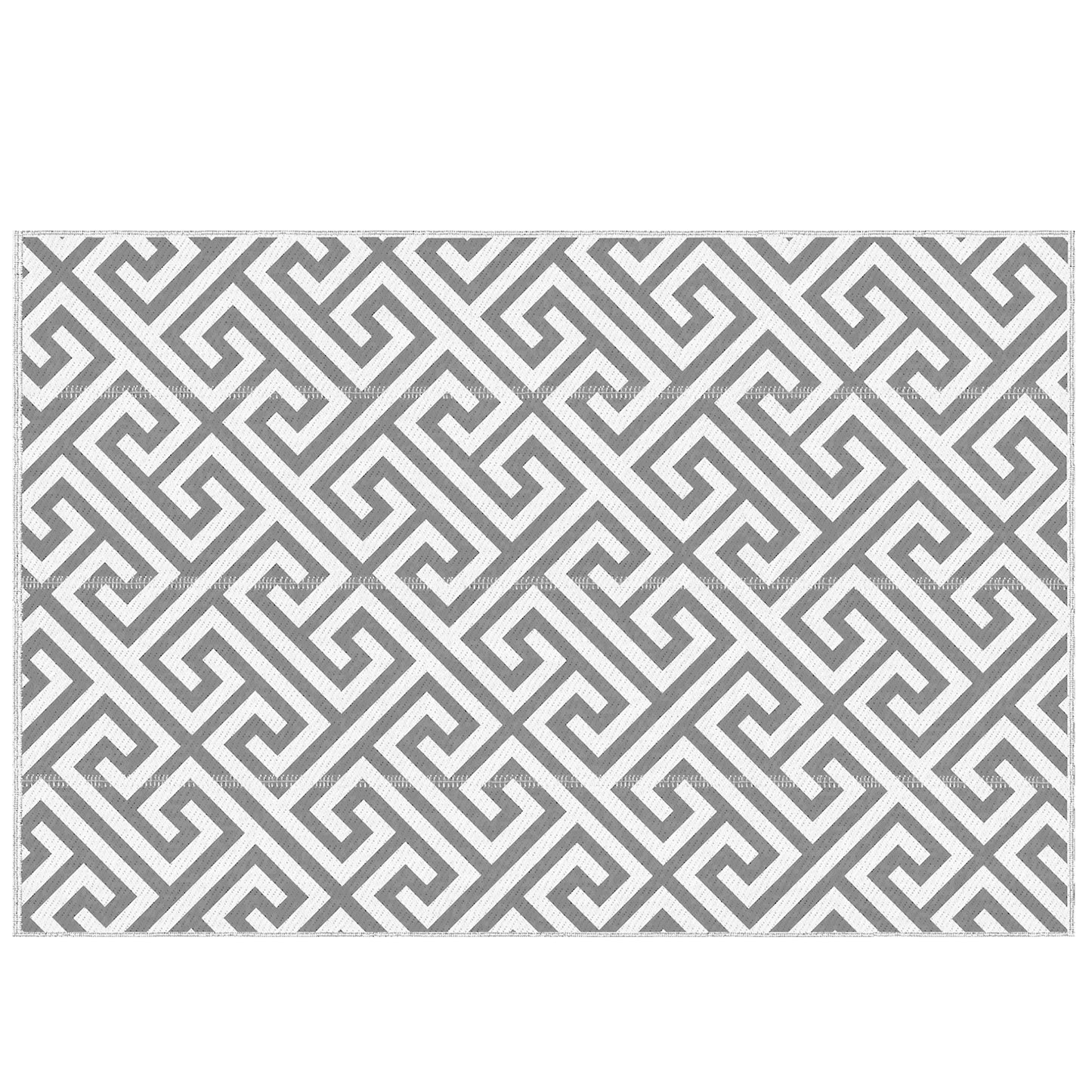 Outdoor Rug Reversible Mat Plastic Straw Rug Portable RV Camping Mat for Garden Picnic Indoor, 152x243cm, Grey