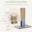 Cat Scratching Post, 79cm Tall Jute Scratcher Climber, Cat Tree Activity Center with Carpet Base, Dangling Ball, Grey