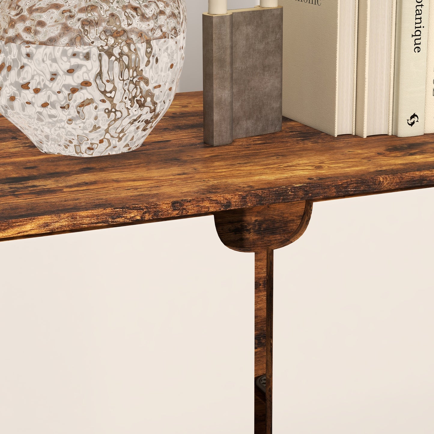 Hidden Cat Litter Box Furniture w/ Sand Drain Pad - Rustic Brown