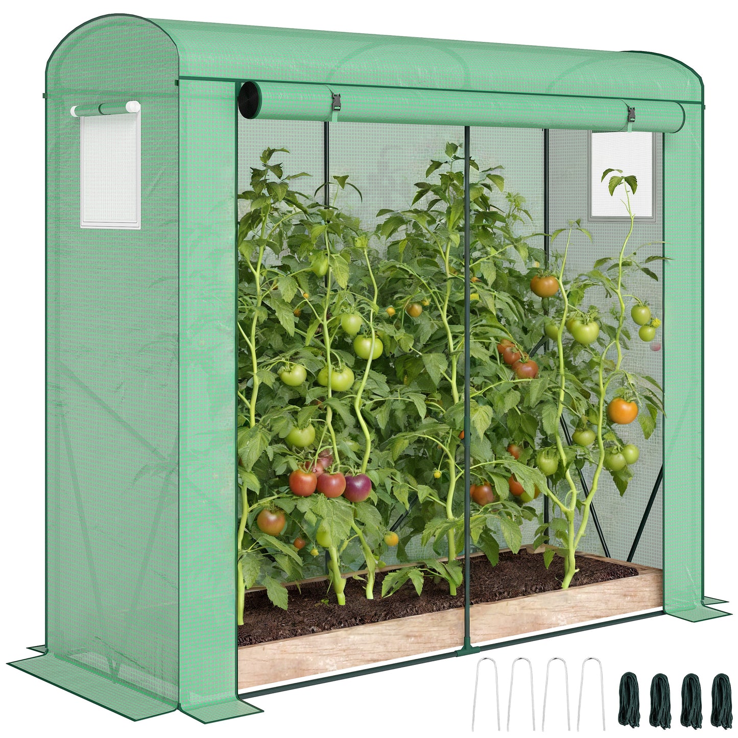 Mini Greenhouse, Portable Indoor Outdoor Green House with PE Cover