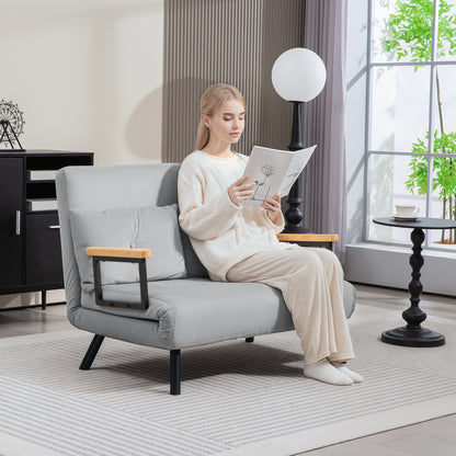 Click Clack 2 Seater Sofa Bed for Living Room, Guest Room, Light Grey