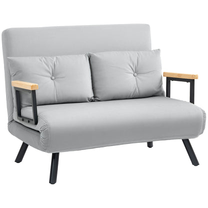Click Clack 2 Seater Sofa Bed for Living Room, Guest Room, Light Grey