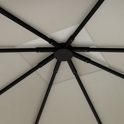 3 x 3(m) Gazebo Canopy Replacement Cover with Drain Holes, Grey