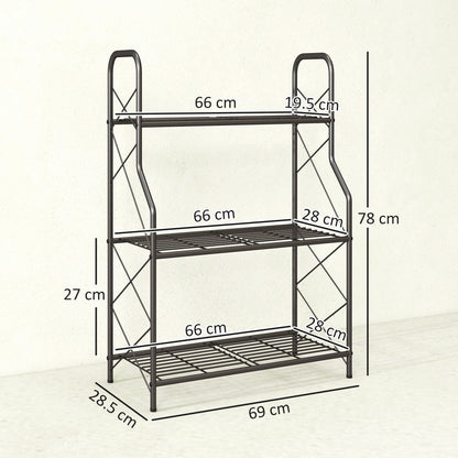 3-Tier Metal Plant Stand, Ladder Shelf Potted Plants Display