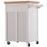 Kitchen Cart Storage Trolley Wooden Cabinet with Drawer Cupboard Towel Rail White