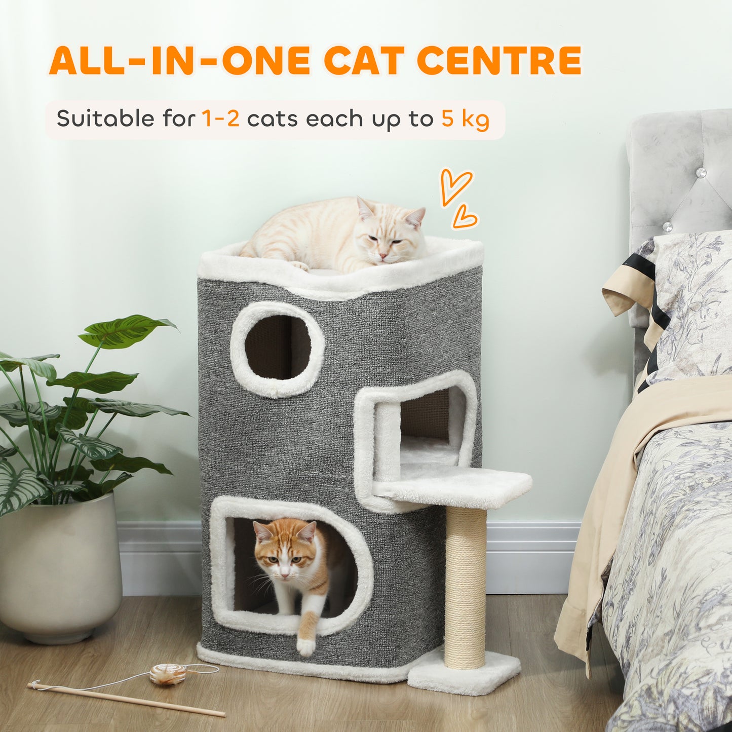 75 cm Cat Tree Cat Condo for Indoor Cats with Scratching Post