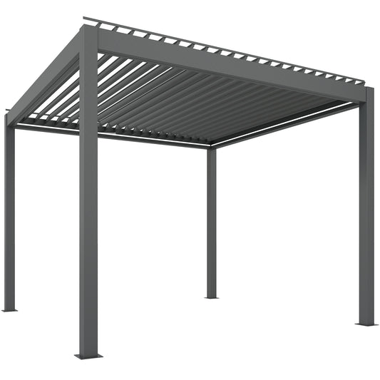 3 x 3(m) Electric Louvered Pergola Aluminium Pergola w/ LED Light