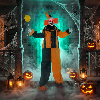 190 cm Life Size Animated Clown Halloween Decorations Outdoor Indoor