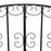 1.2M Metal Decorative Scrollwork Arch Garden Bridge, Black