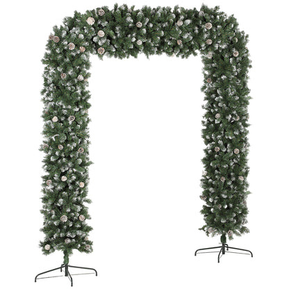 8.2 ft Snow Frosted Christmas Tree Arch, Doorway Decor with 2100 Tips