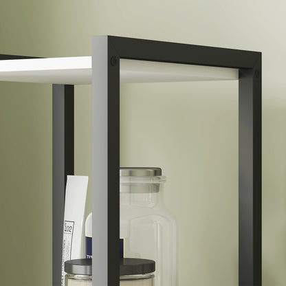 Tall Bathroom Storage Cabinet with 3 Shelves, 30 x 30 x 170 cm, White