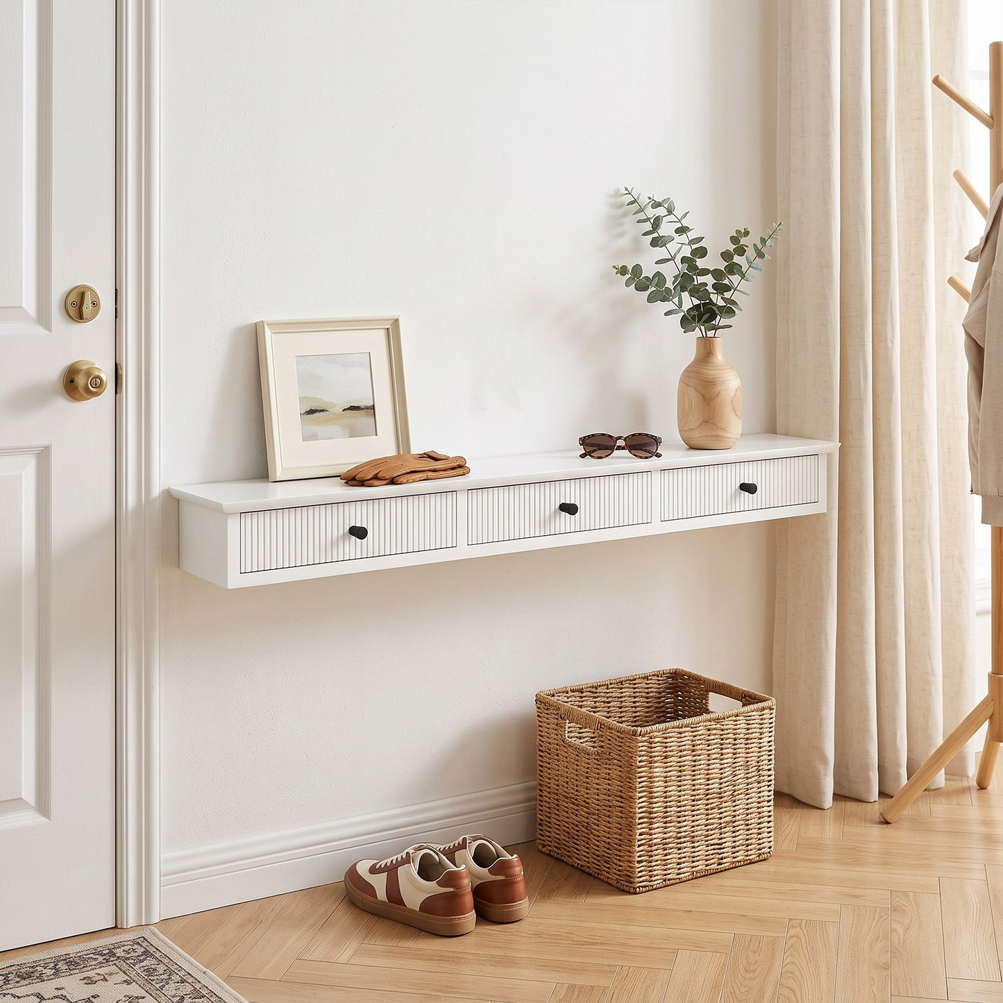 Shelf Wall-Mounted 93 x 15 x 10 cm White