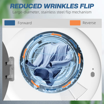 800W Compact Dryer Machine, 4kg Small Vented Tumble Dryer, White