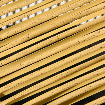 Rattan Leisure Chair w/ Cushion, Garden Egg Chair with Headrest, Sand