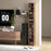 204 CD Storage Tower Tall Bookcase Bookshelf with Cubes Rustic Brown