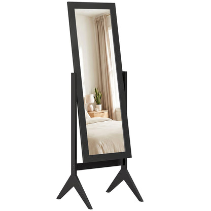 Adjustable Angle Full Length Mirror, Black