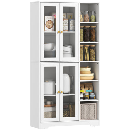 172 cm Tall Kitchen Cupboard, Pantry Storage Cabinet, White