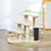 Cat Tree 2 in 1 Pet Stairs w/ Scratching Tickling Post, Beige