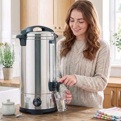 24L Catering Urn, 2500W Stainless Steel Tea Urn with Keep Warm