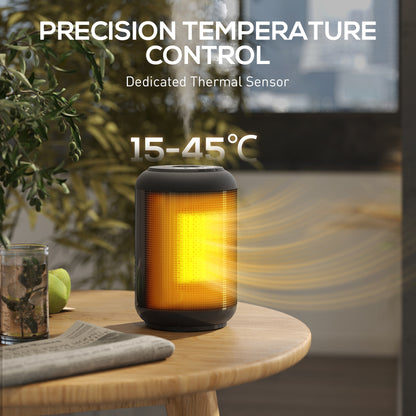 Ceramic Electric Heater, 1500W Fan Space Heater, Black