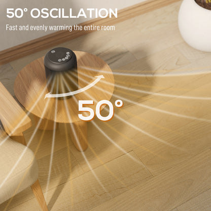 Ceramic Electric Heater, 1500W Fan Space Heater, Black