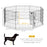 8 Panel Dog Playpen Puppy Pen Rabbits Guinea Metal Crate Pet Cage Run Indoor Outdoor, 61x61 cm