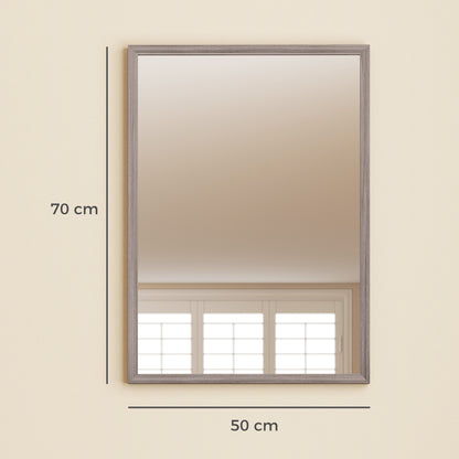 50 x 70 cm Wall Bathroom Mirror, Vanity Mirror, Grey