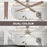 Ceiling Fan with LED Light, Flush Mount Ceiling Fan Lights with Reversible Blades, Pull-chain, Silver and Natural Tone