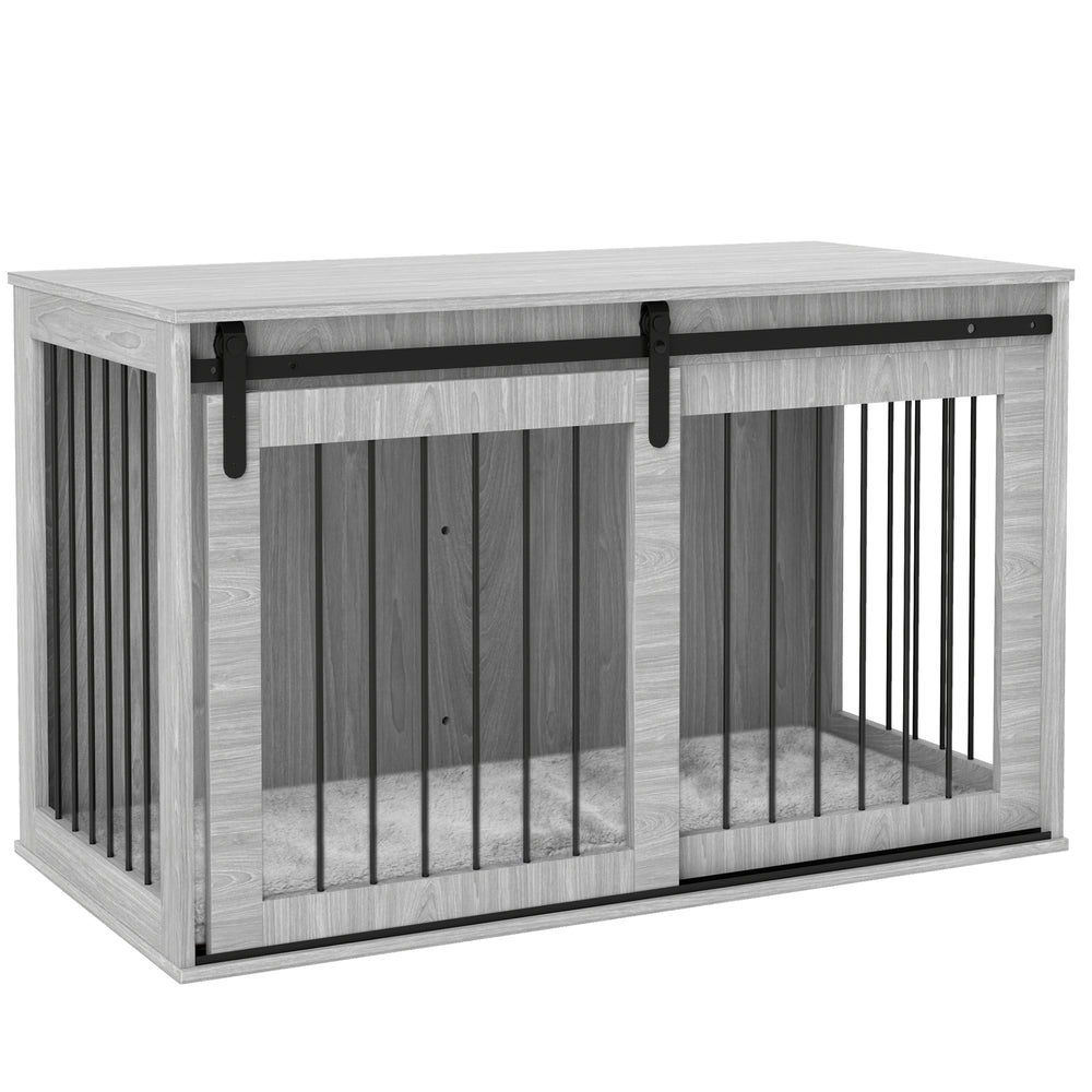 Dog Crate Furniture with Removable Cushion for XL-sized Dogs - Grey