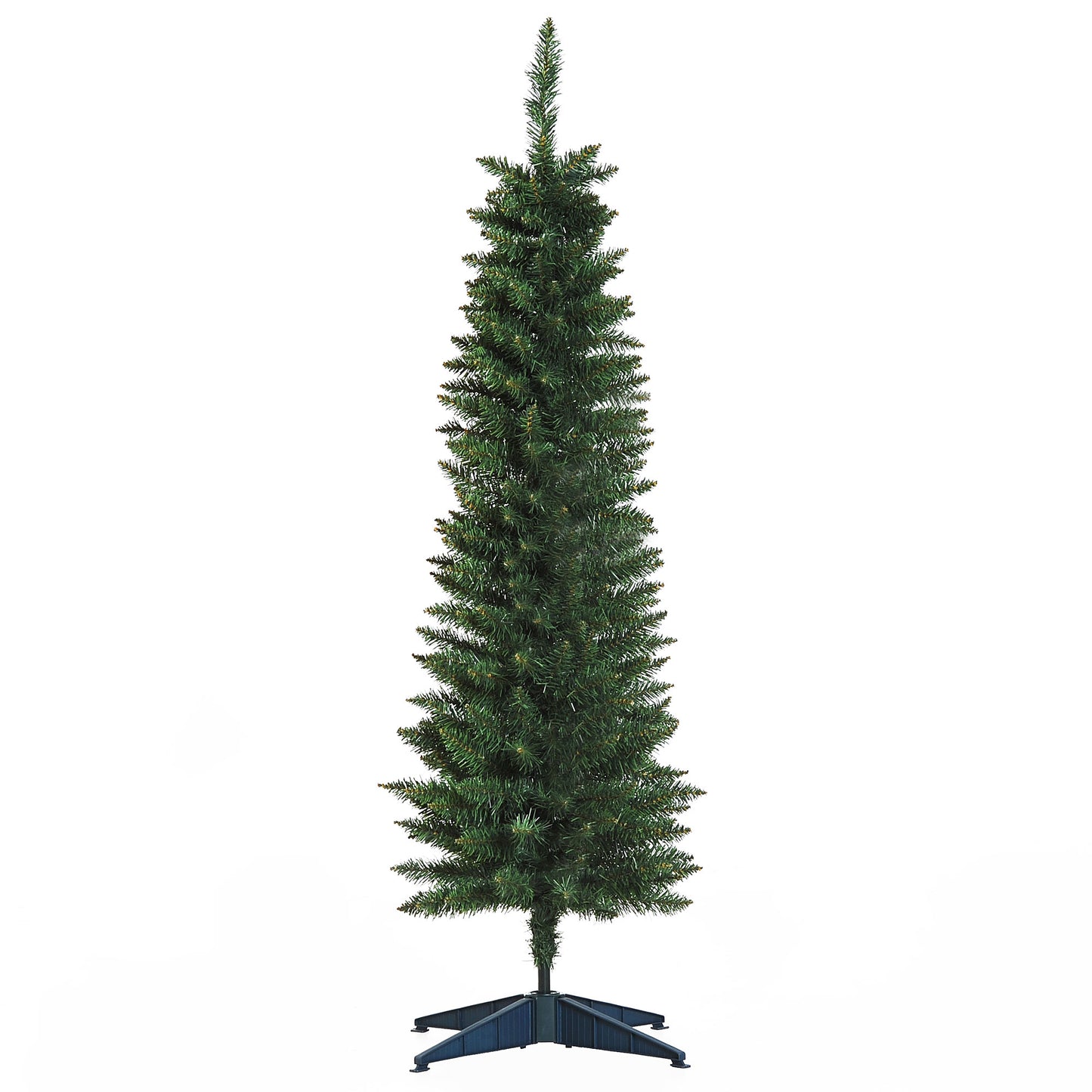 5FT Pencil Slim Artificial Christmas Tree with Study Stand Tips Green
