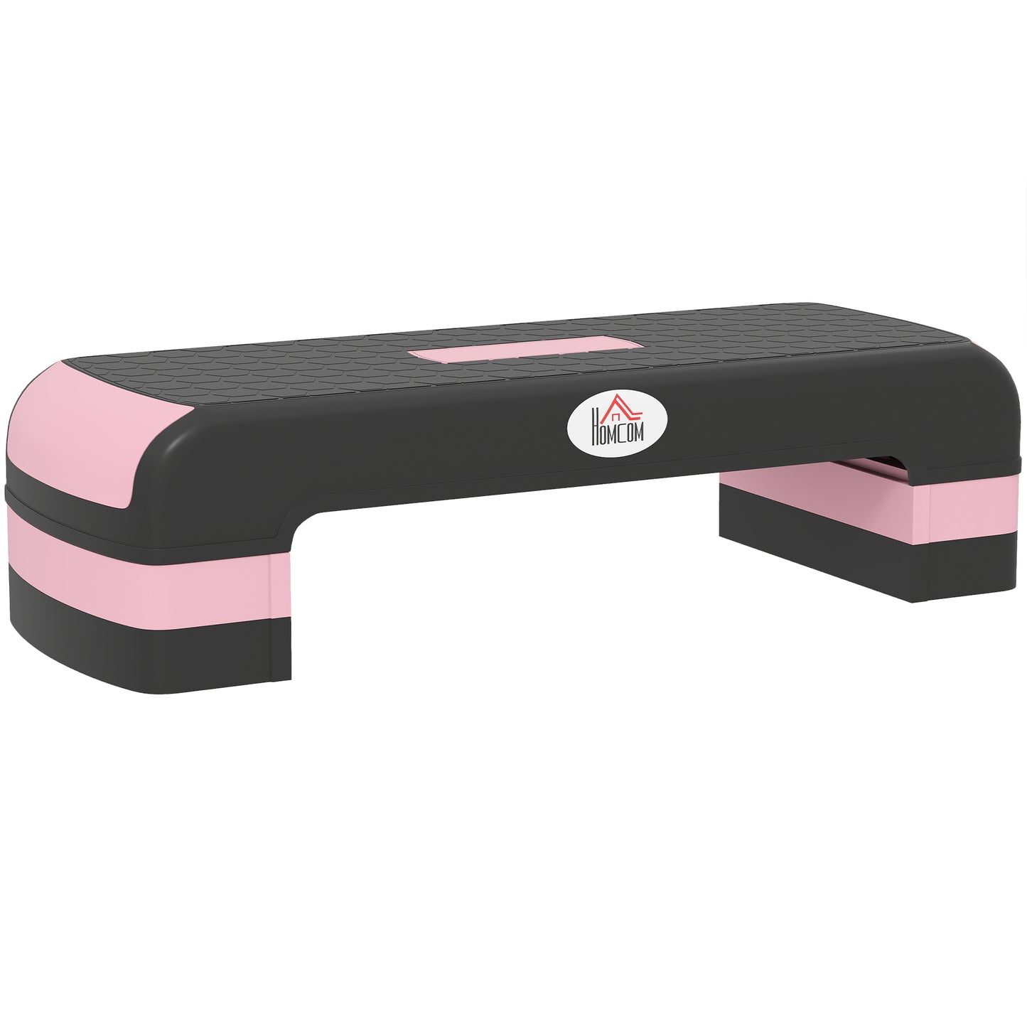 Aerobic Step Three-Level Adjustable Exercise Stepper, Black and Pink