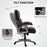 Tilting Executive Office Chair, PU Leather Desk Chair, Brown