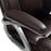 Tilting Executive Office Chair, PU Leather Desk Chair, Brown