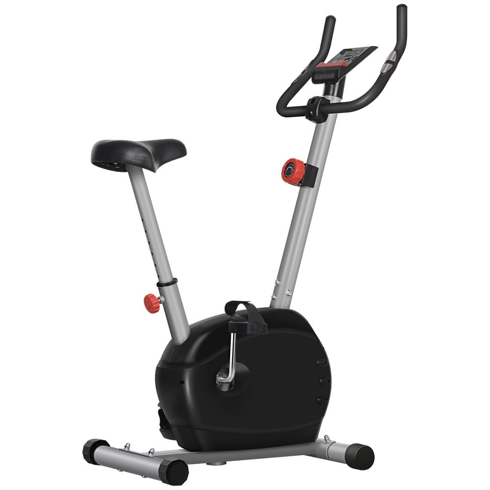 Folding Exercise Bike with Heart Rate Sensor for Home Use, Grey