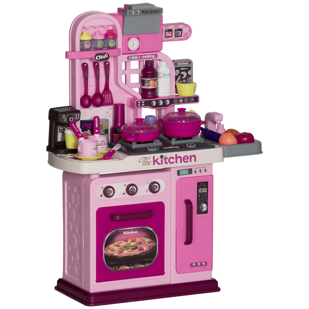 Kids Kitchen with 33 Piece Accessories, Lights, Sounds, Storage